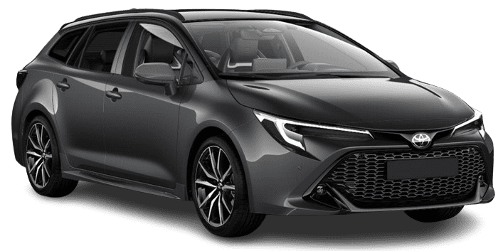 Schräge Frontansicht auf einen Toyota Corolla, freigestellt