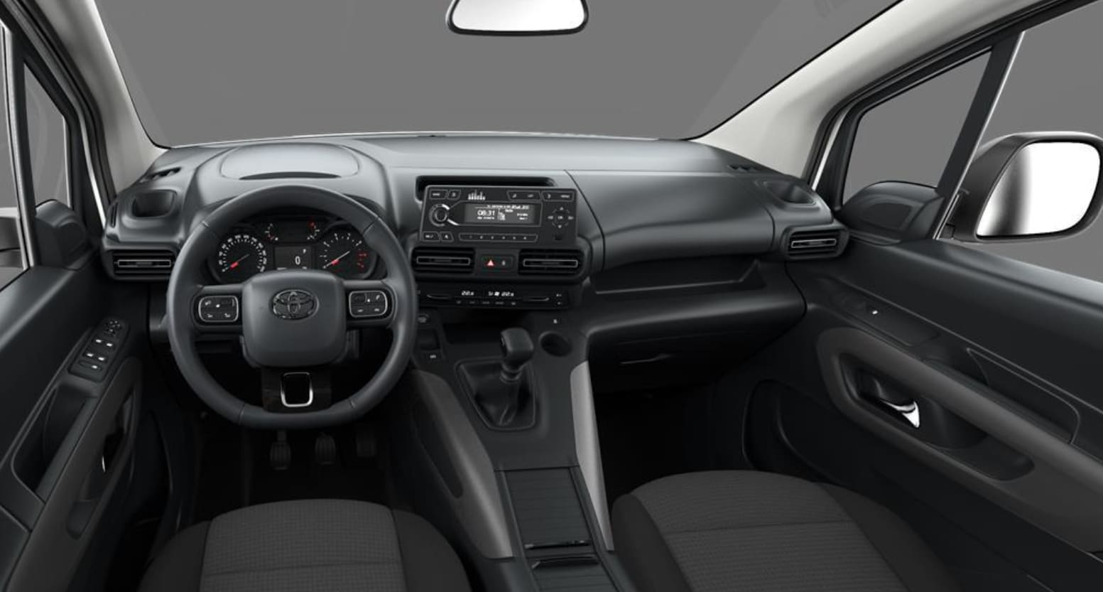 Ansicht des Armaturenbretts eines Toyota Proace City Verso