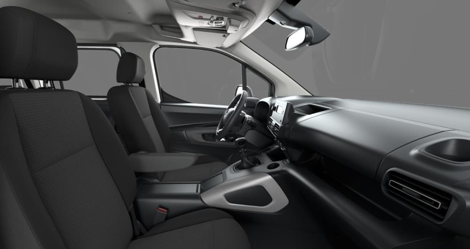 Ansicht der Frontsitze eines Toyota Proace City Verso