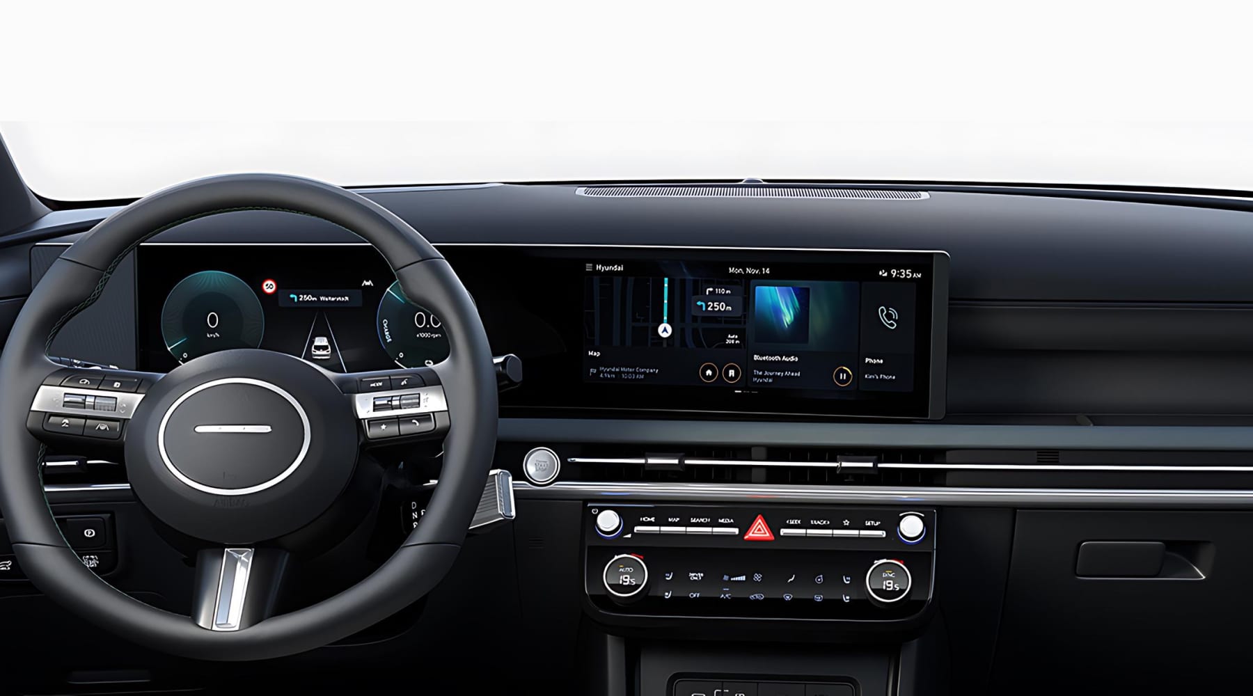 Ansicht des Armaturenbretts eines Hyundai Tucson