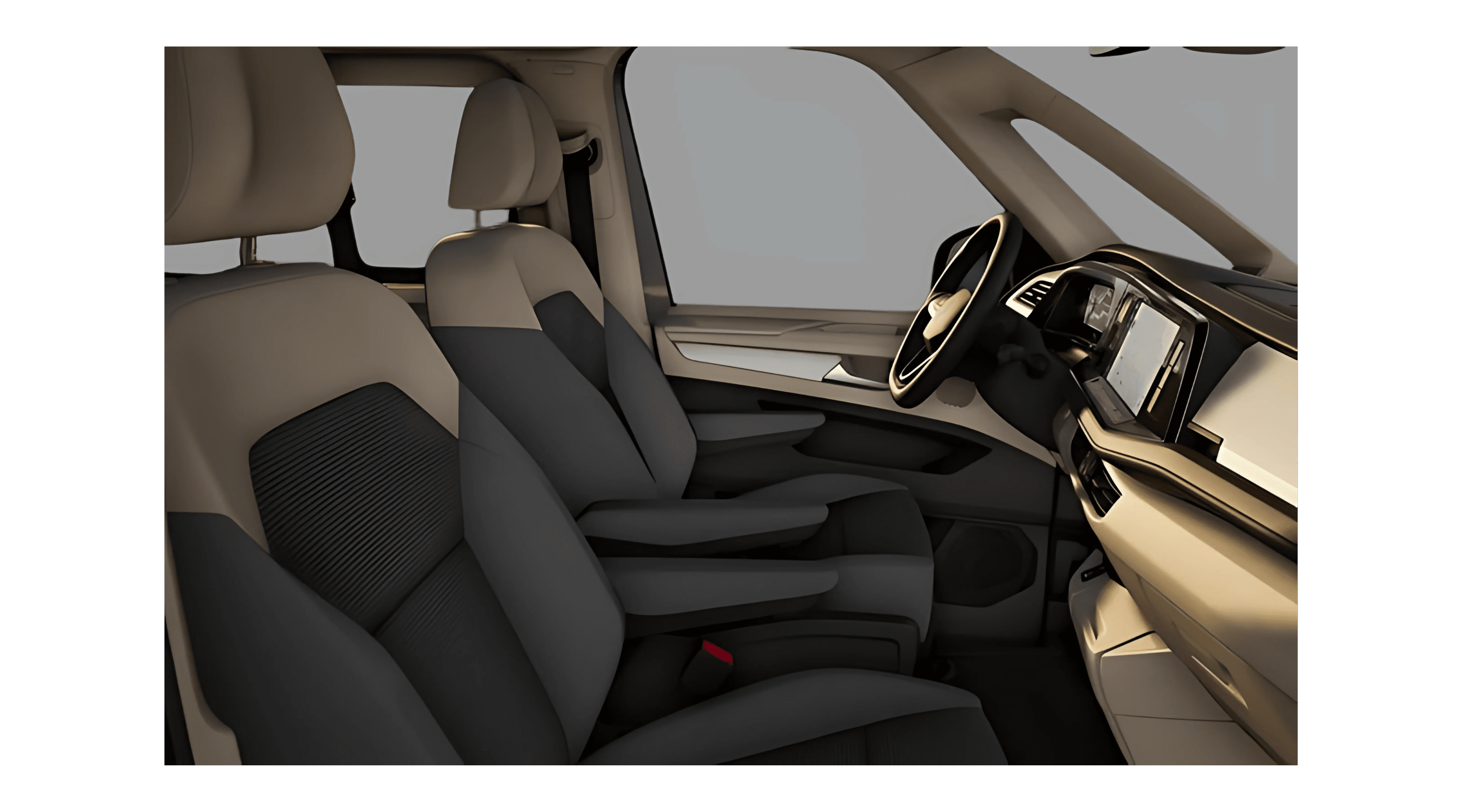 Ansicht der Frontsitze eines Volkswagen California
