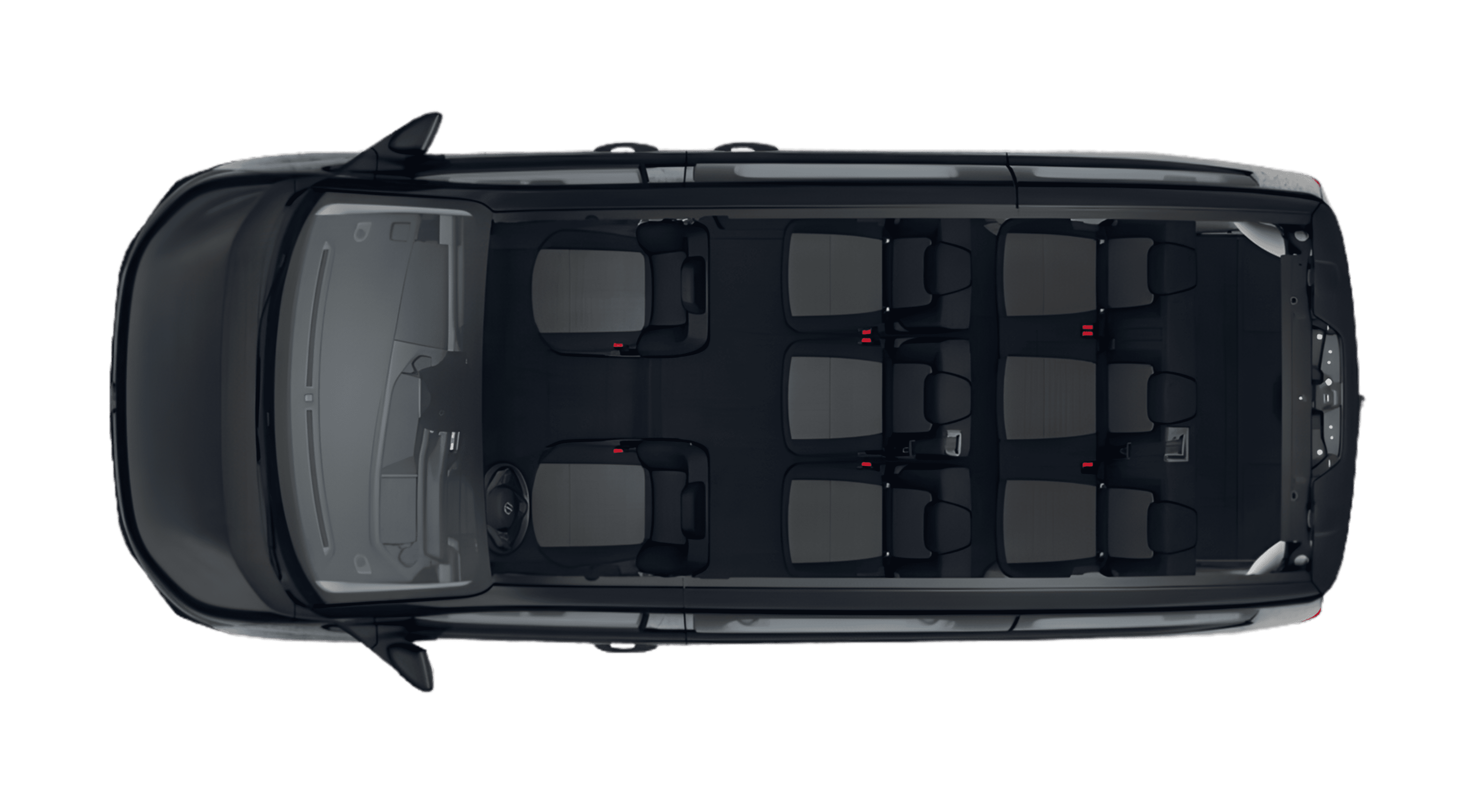 Heckansicht eines Volkswagen Caravelle