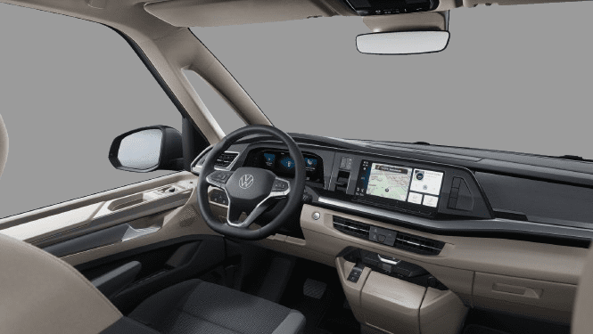 Ansicht des Armaturenbretts eines Volkswagen Multivan