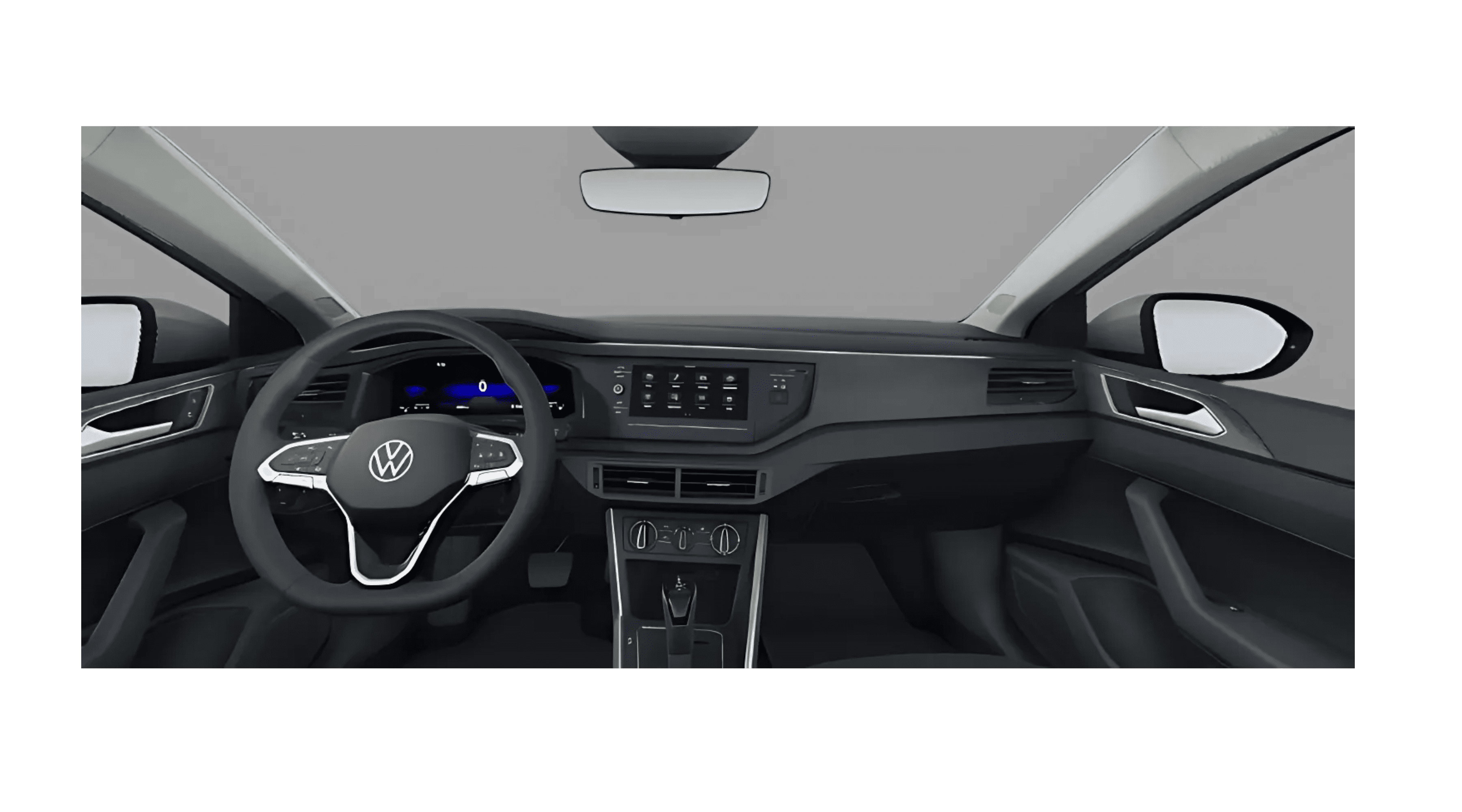 Ansicht des Armaturenbretts eines Volkswagen Taigo