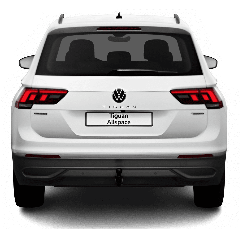 Heckansicht auf einen Volkswagen Tiguan Allspace