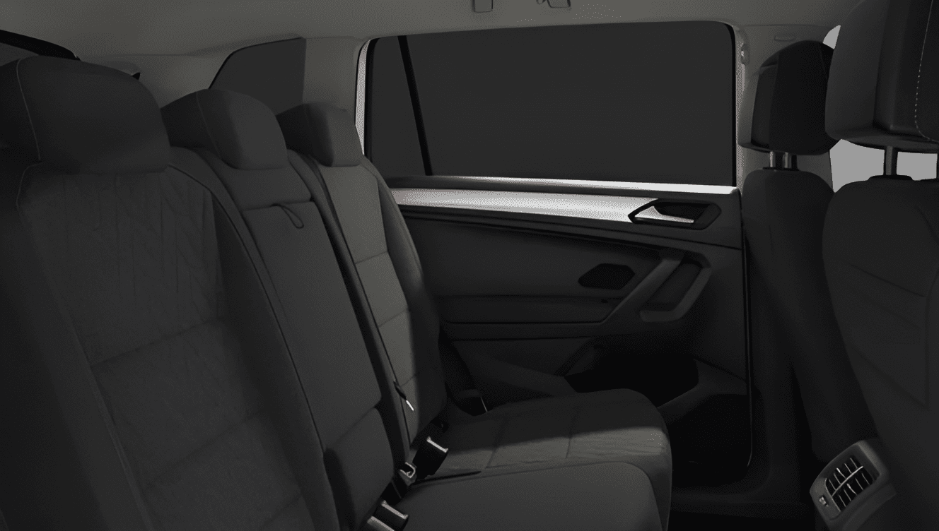 Ansicht der Rücksitze eines Volkswagen Tiguan Allspace