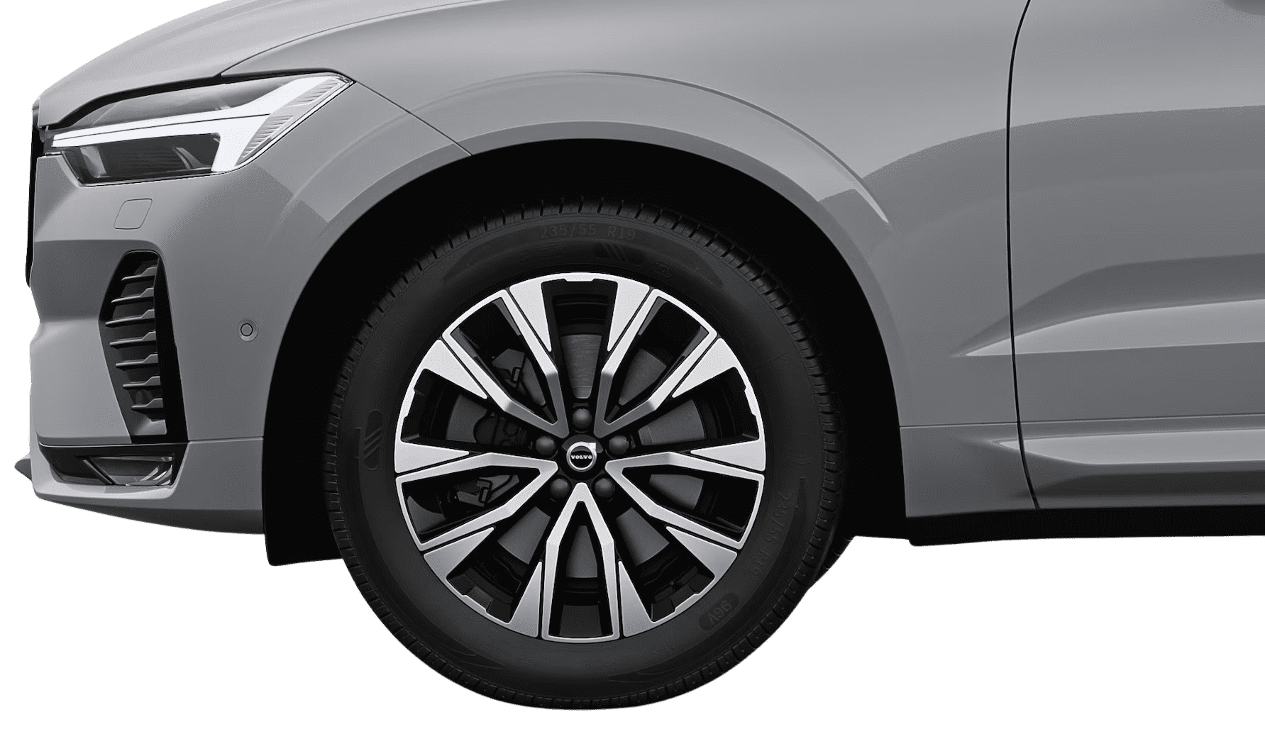 Detailansicht der Radkappe oder Felge eines Volvo XC60
