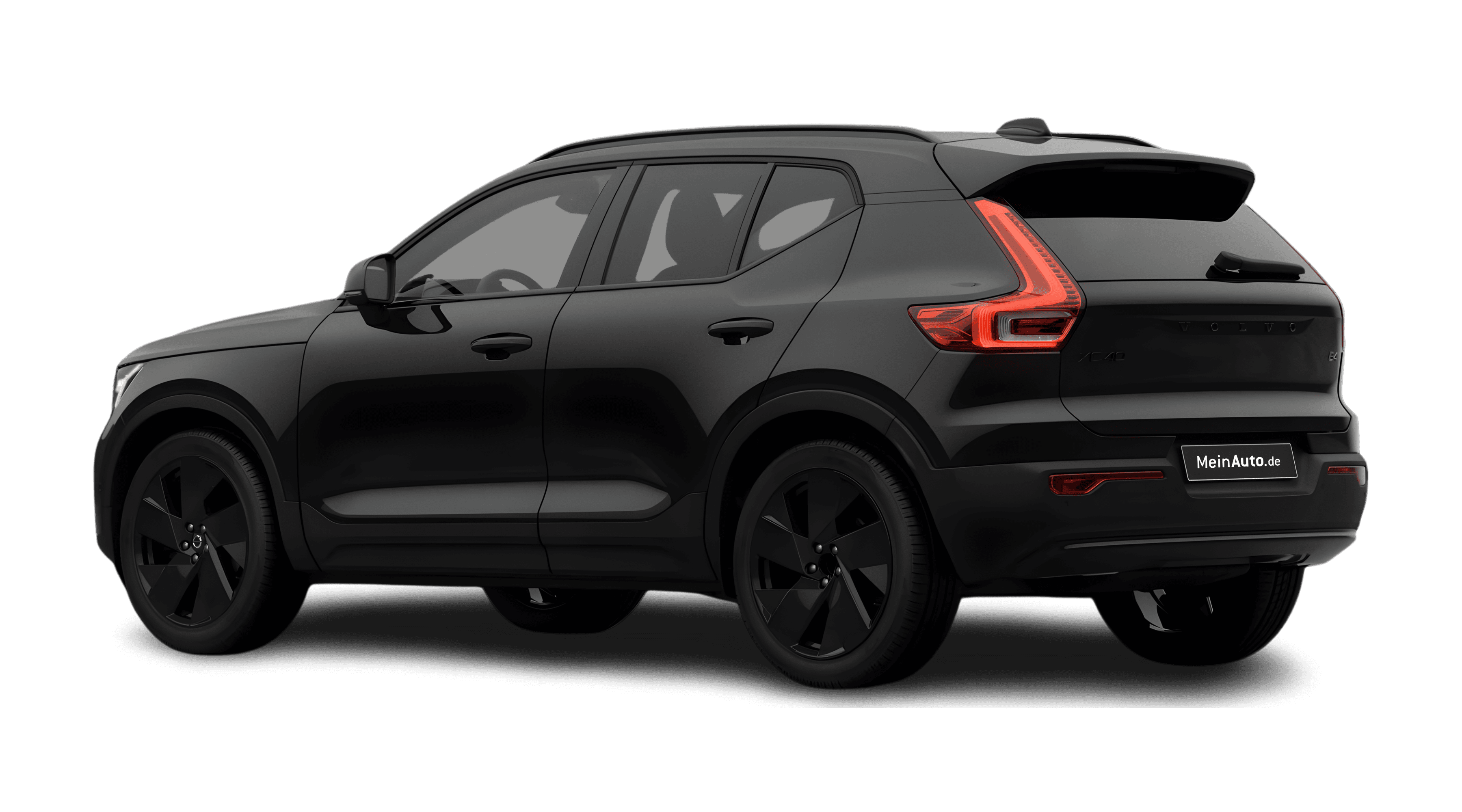 Schräge Heckansicht eines Volvo XC40, freigestellt