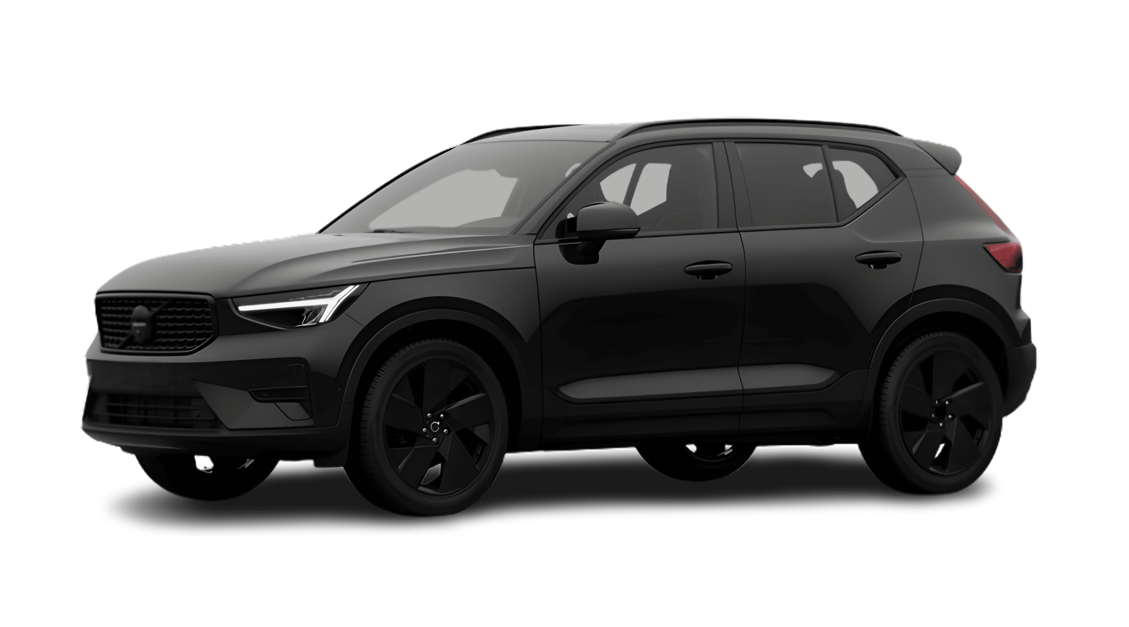 Schräge Frontansicht eines Volvo XC40, freigestellt