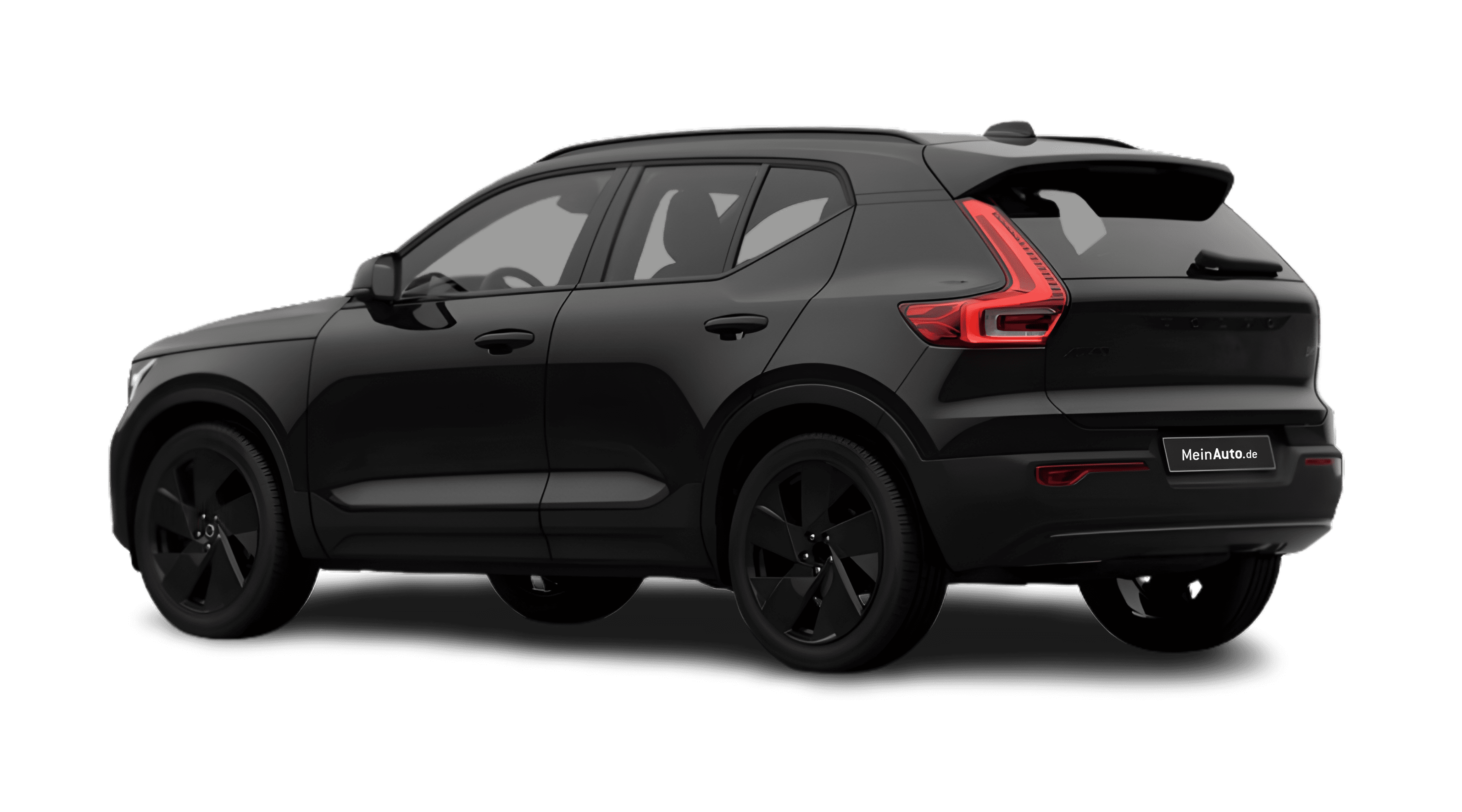 Schräge Heckansicht eines Volvo XC40, freigestellt