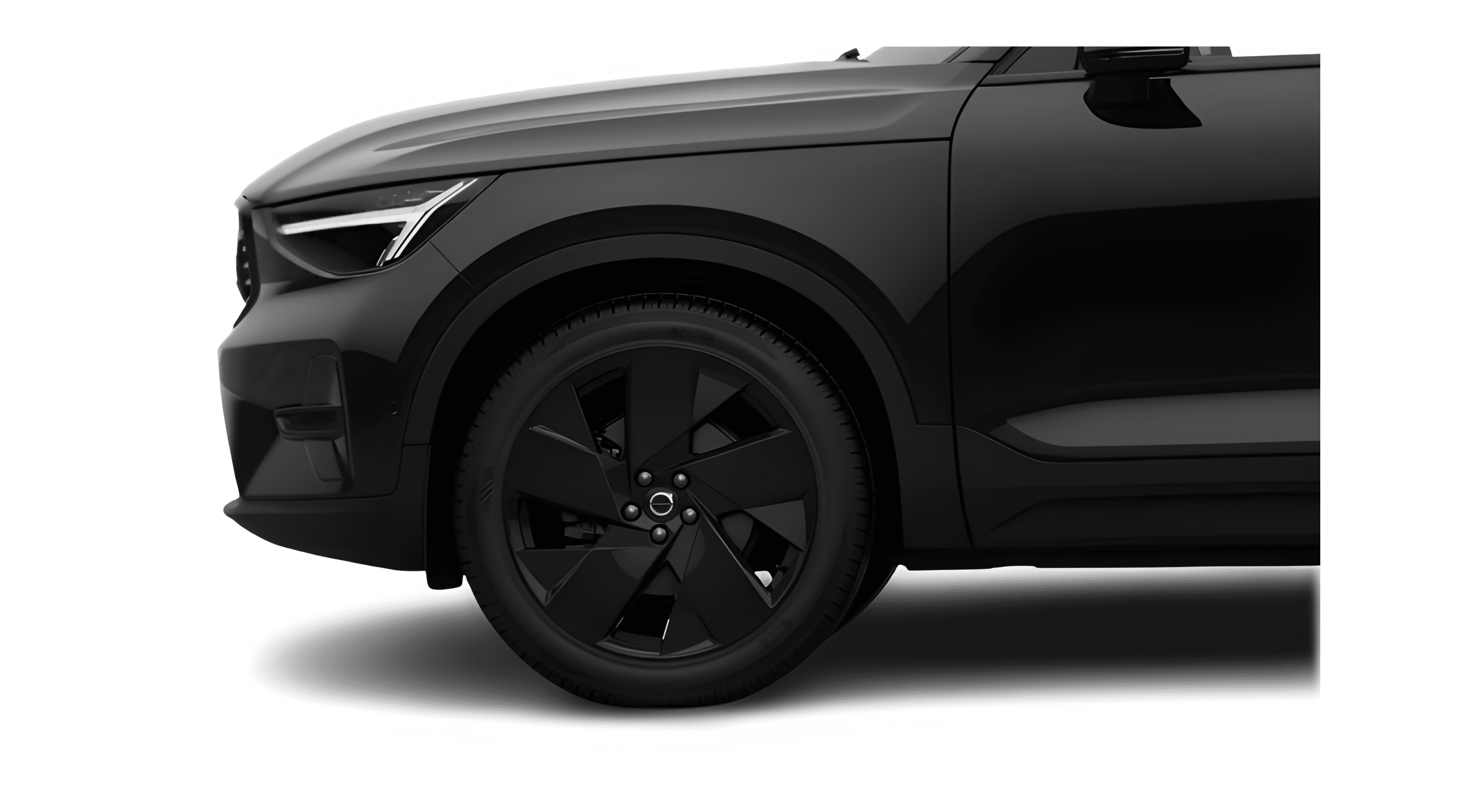 Detailansicht der Radkappe oder Felge eines Volvo XC40
