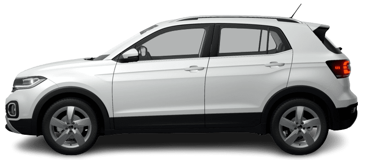Seitenansicht eines Volkswagen T-Cross