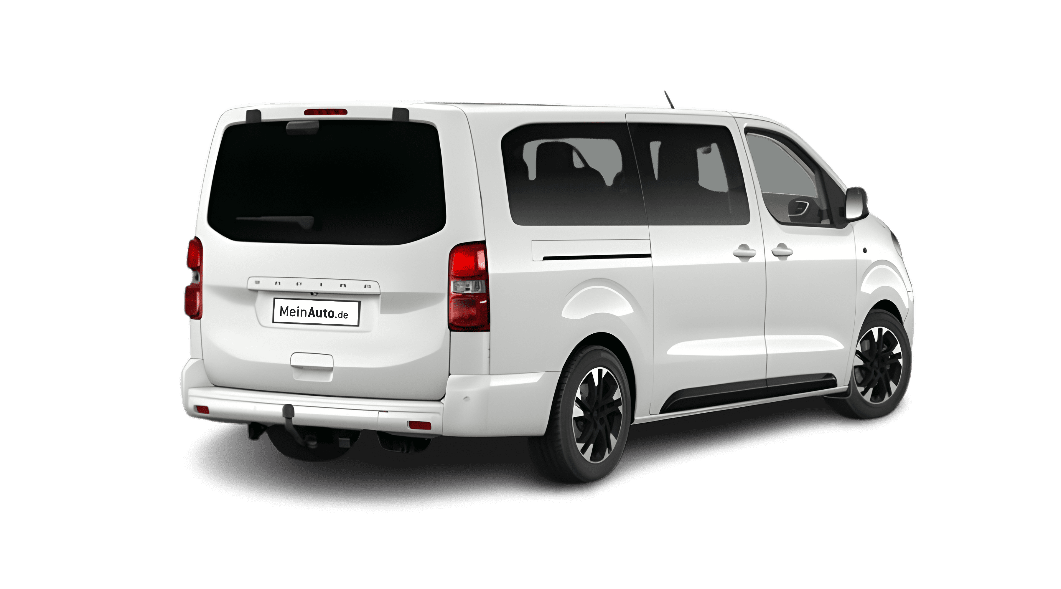 Schräge Heckansicht eines Opel Zafira, freigestellt