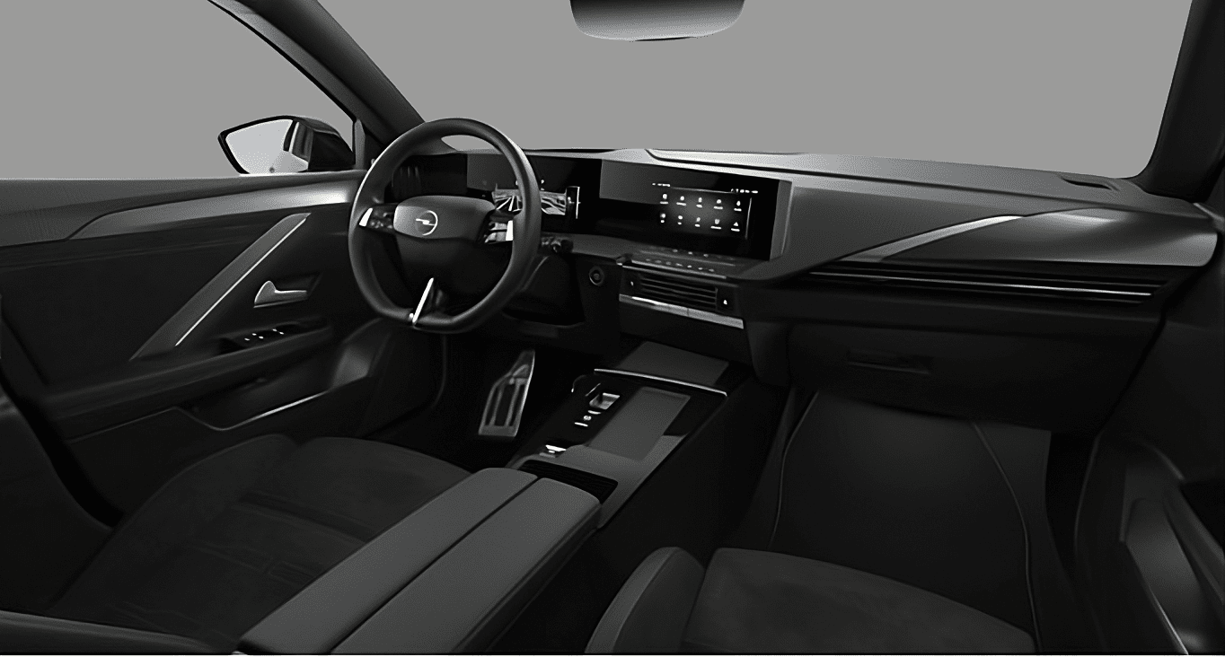 Ansicht des Armaturenbretts eines Opel Astra