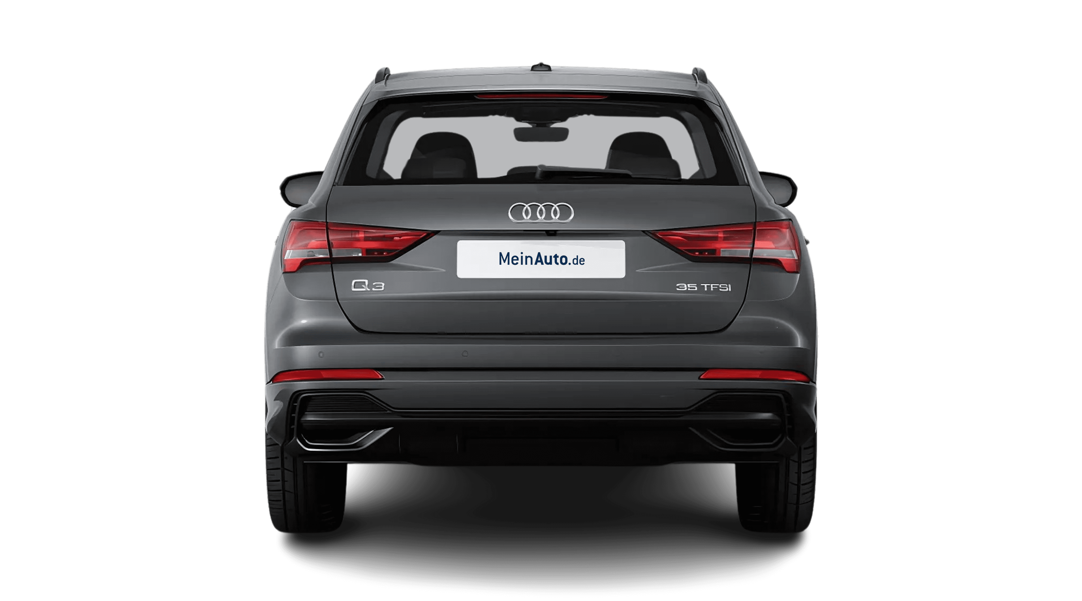Heckansicht auf einen Audi Q3
