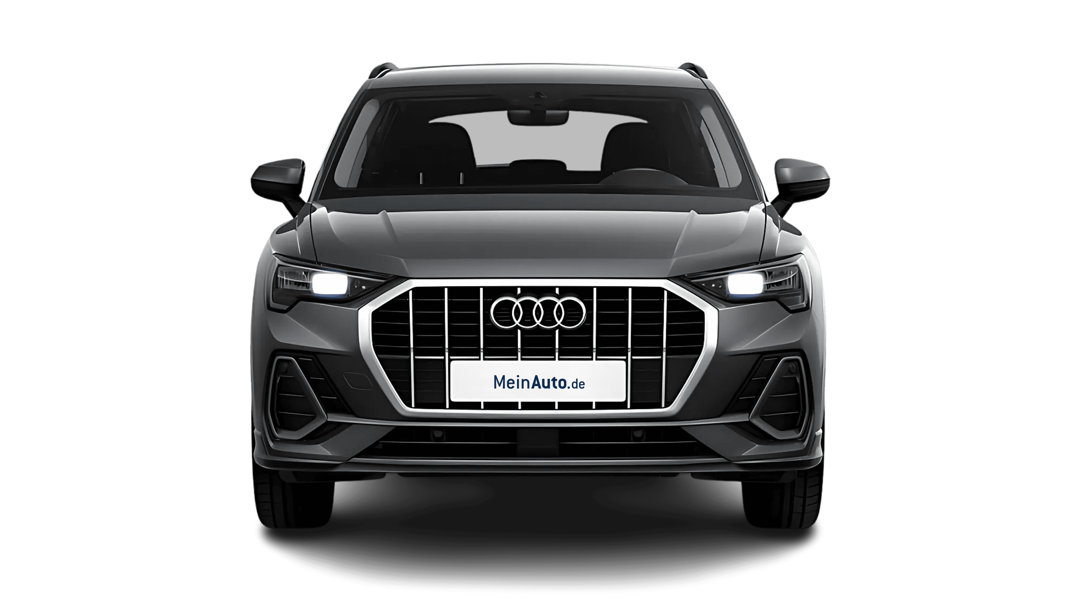 Frontansicht auf einen Audi Q3, freigestellt