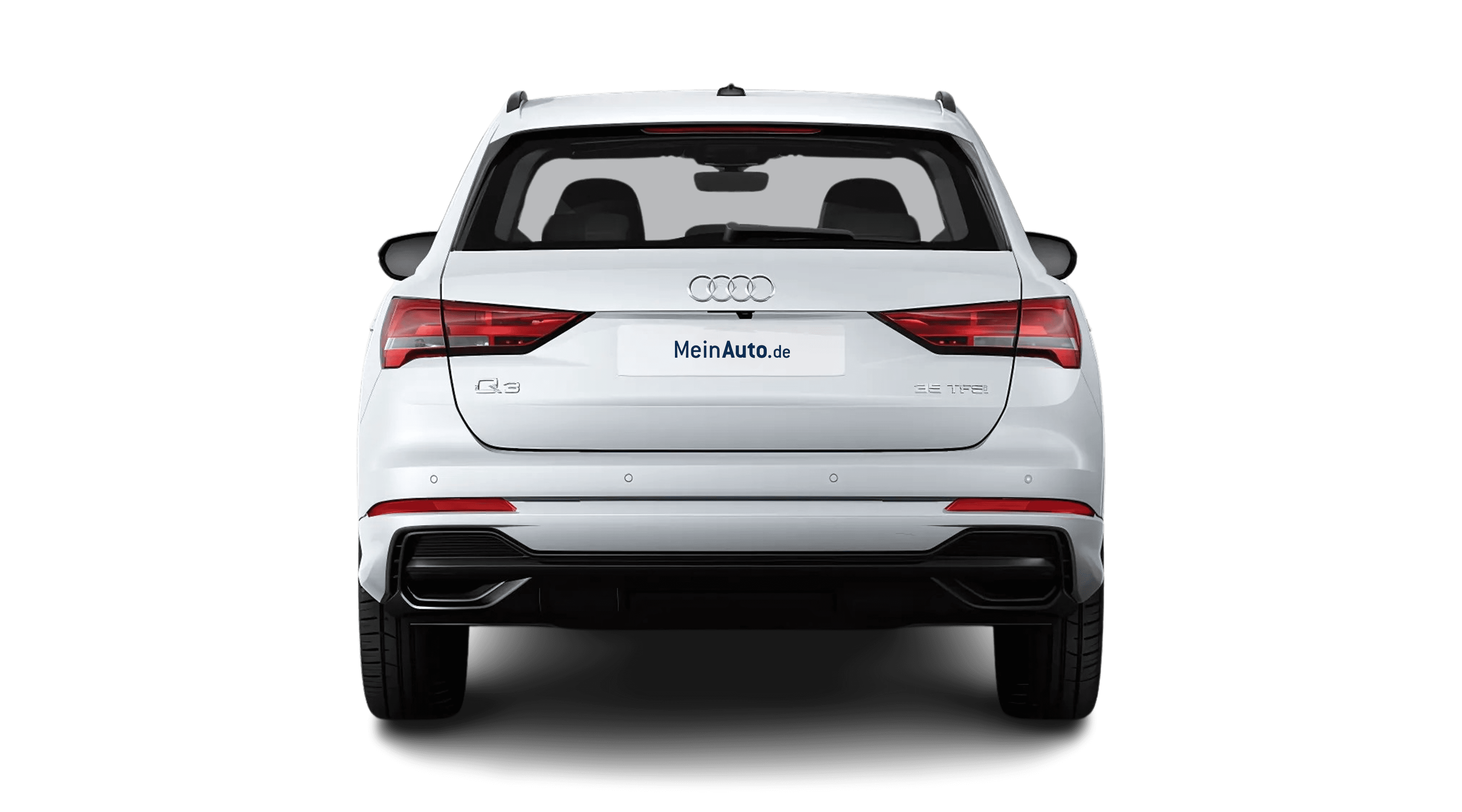Heckansicht auf einen Audi Q3