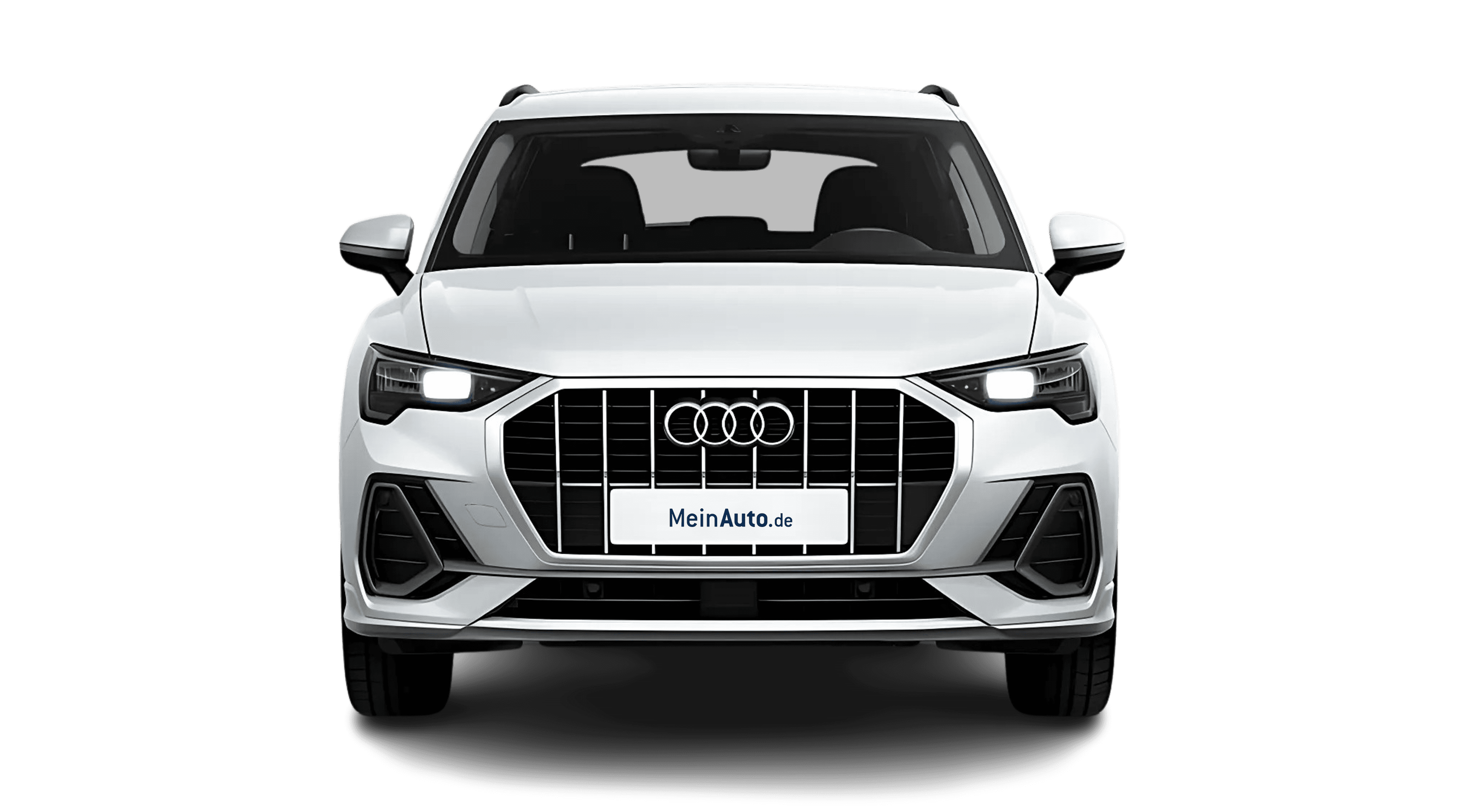 Frontansicht auf einen Audi Q3, freigestellt