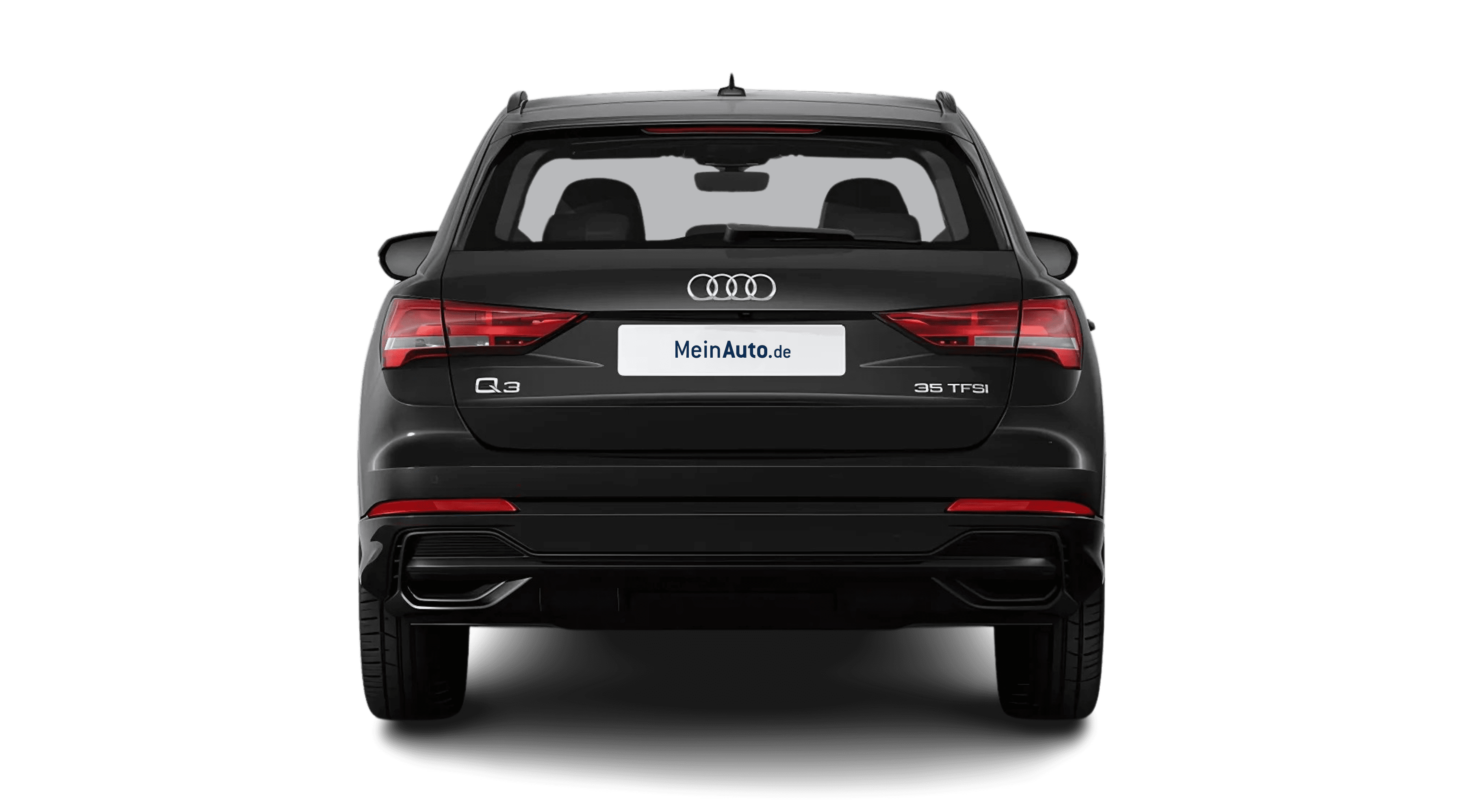 Heckansicht auf einen Audi Q3
