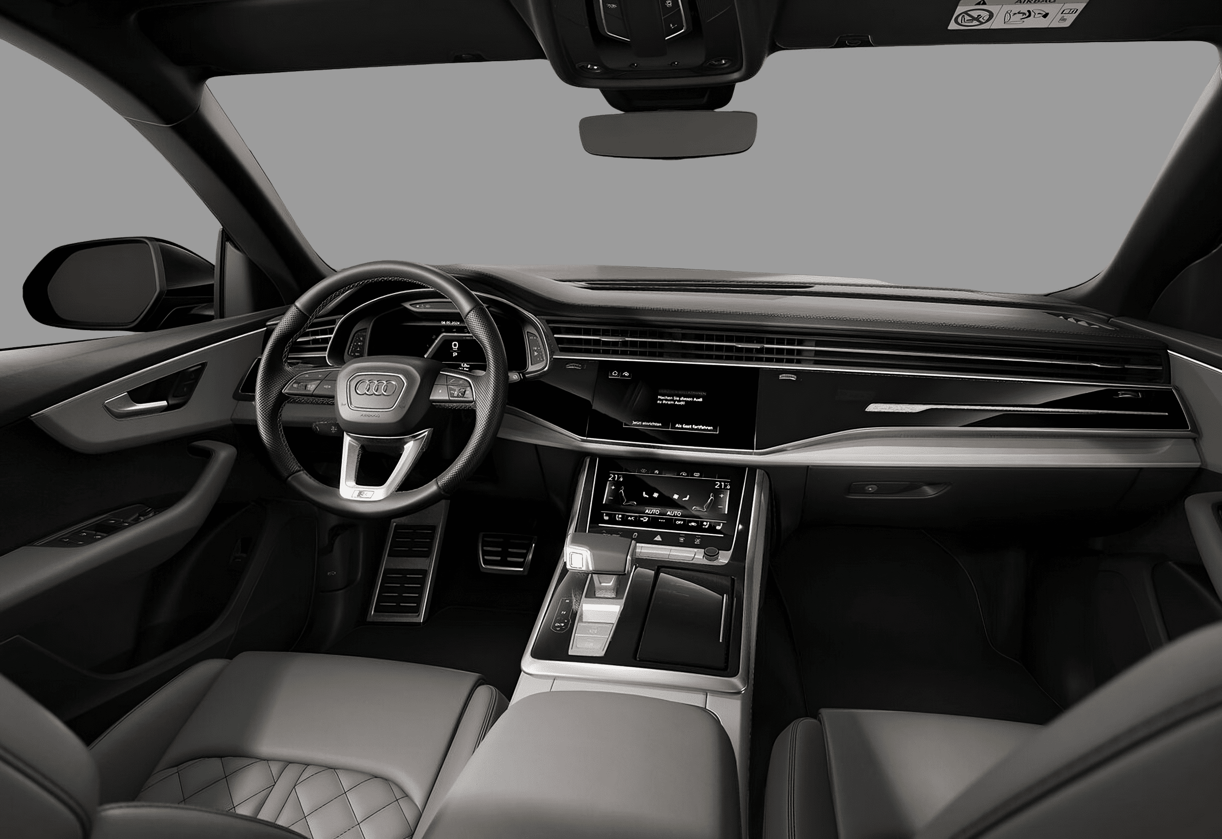 Ansicht des Armaturenbretts eines Audi Q8