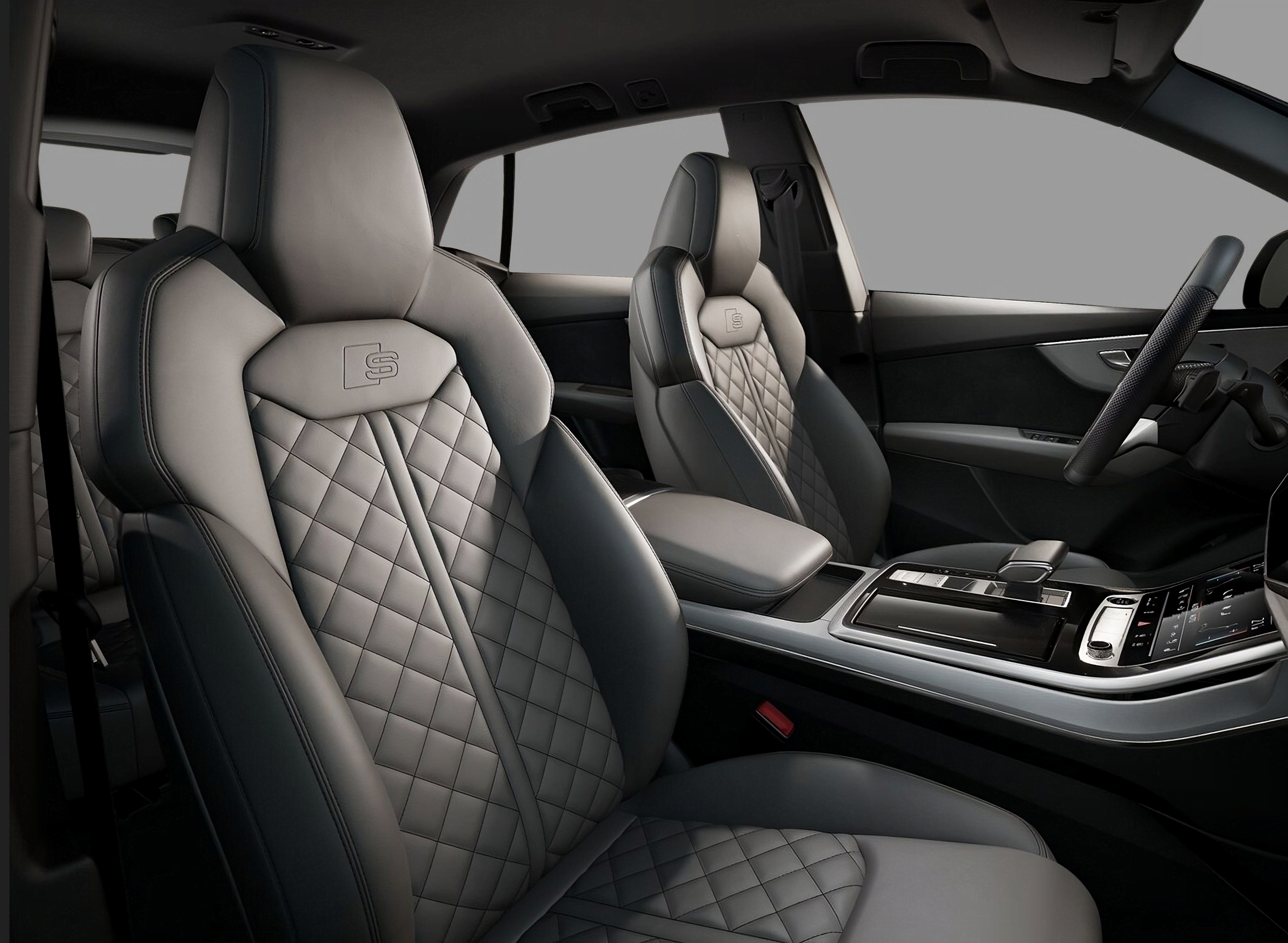 Ansicht der Frontsitze eines Audi Q8