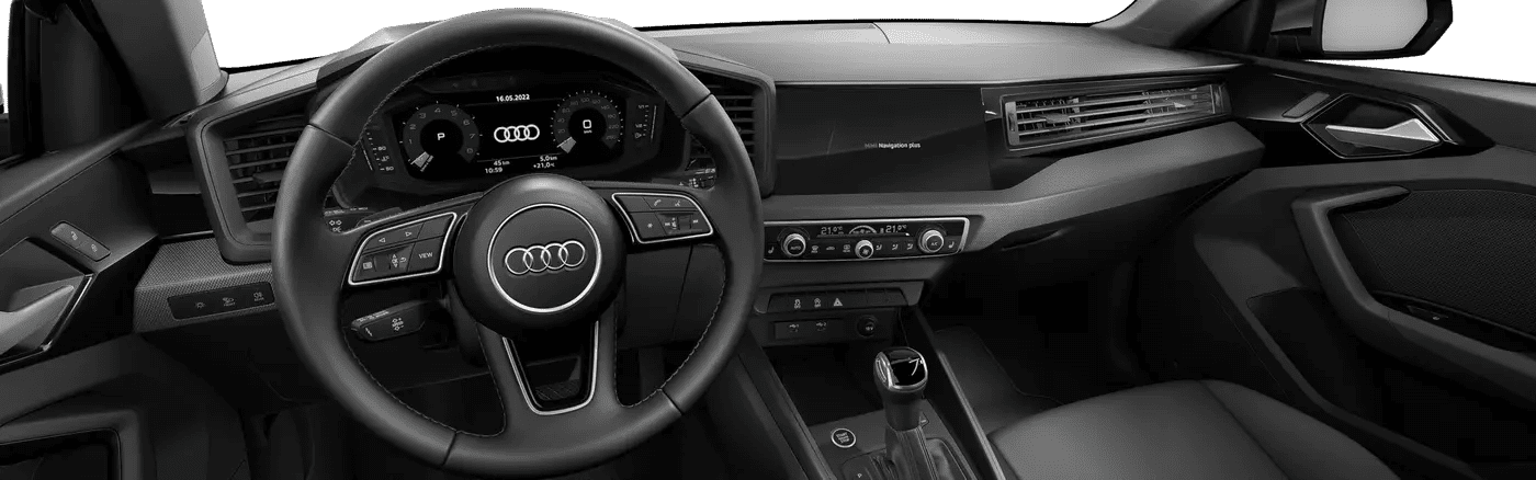 Ansicht des Armaturenbretts eines Audi A1