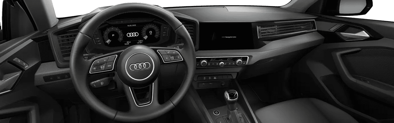 Ansicht des Armaturenbretts eines Audi A1