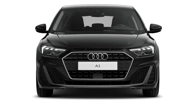 Frontansicht auf einen Audi A1, freigestellt