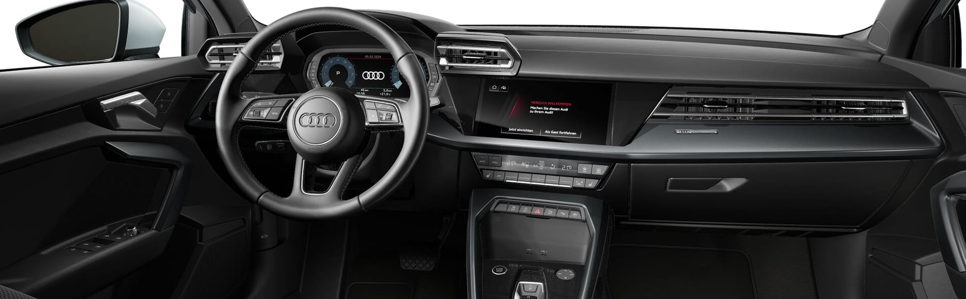 Ansicht des Armaturenbretts eines Audi A3