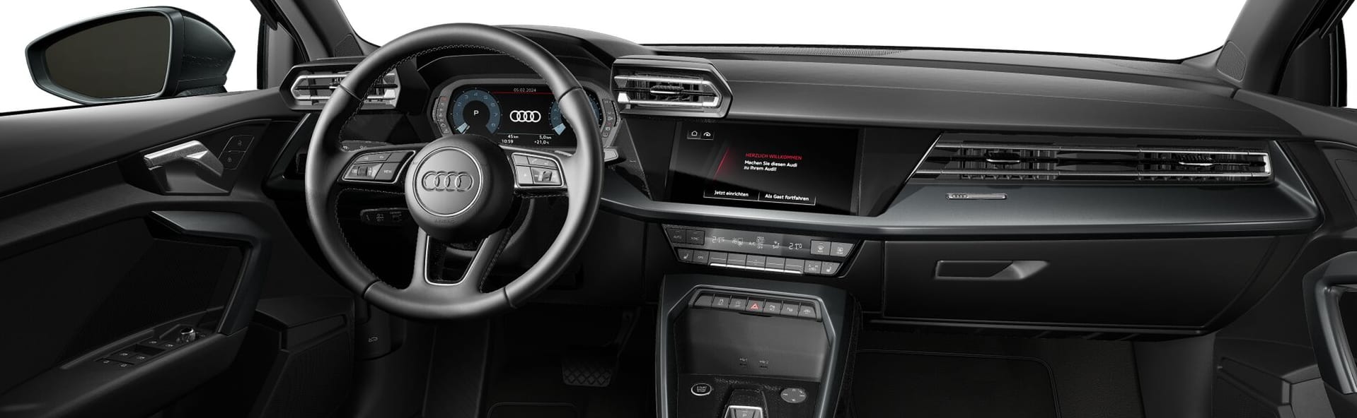 Ansicht des Armaturenbretts eines Audi A3