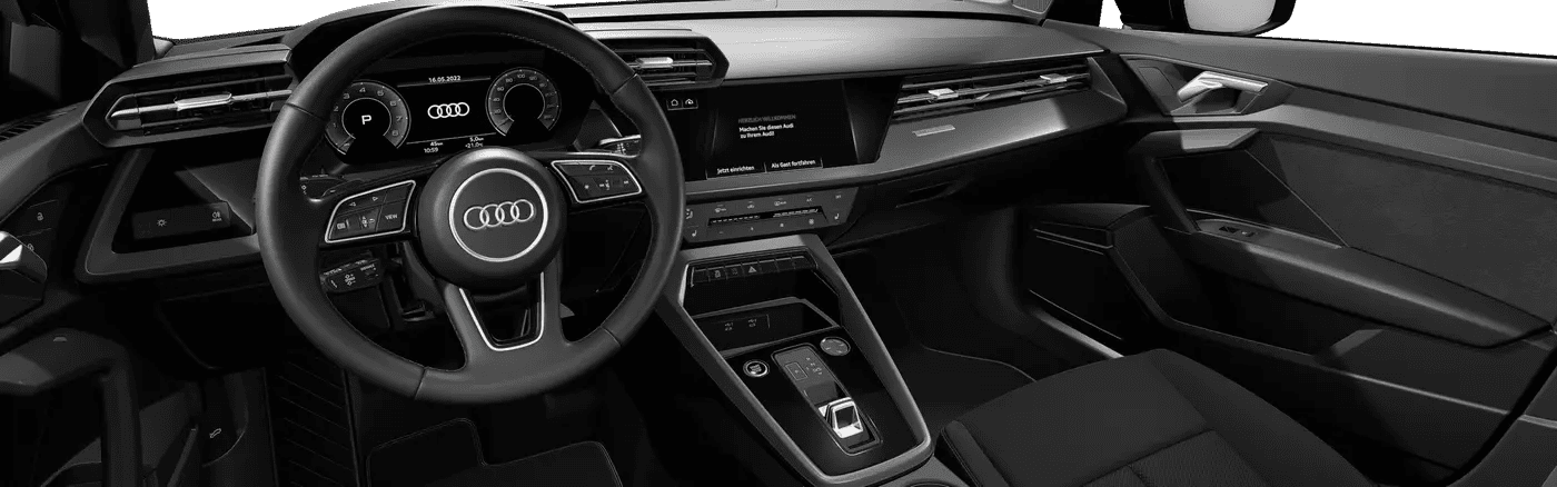 Ansicht des Armaturenbretts eines Audi A3