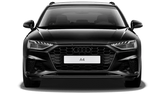 Frontansicht auf einen Audi A4, freigestellt