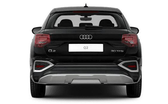 Heckansicht auf einen Audi Q2