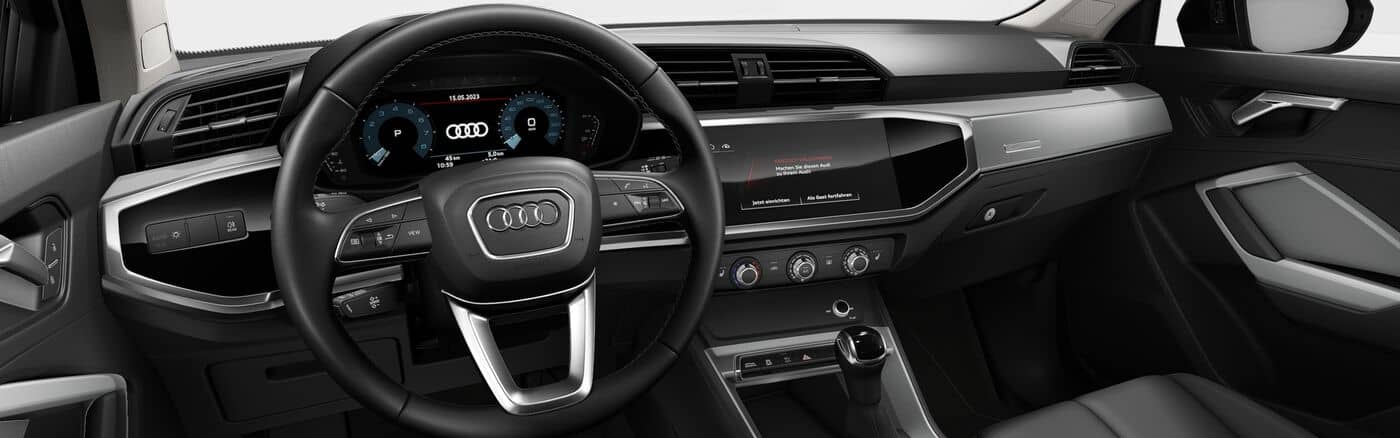 Ansicht des Armaturenbretts eines Audi Q3 Sportback
