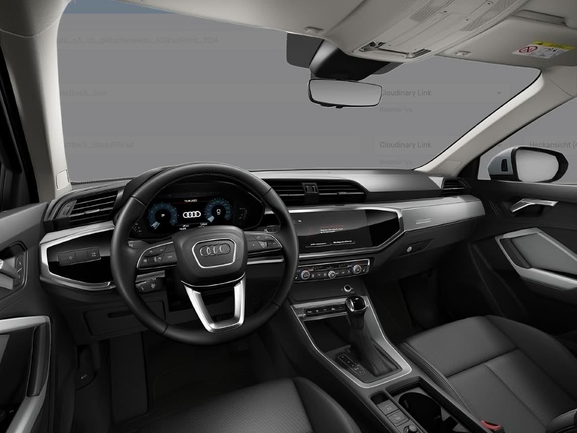 Ansicht des Armaturenbretts eines Audi Q3 Sportback