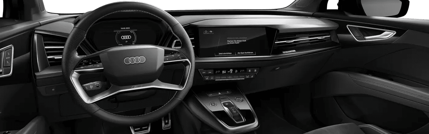 Ansicht des Armaturenbretts eines Audi Q4
