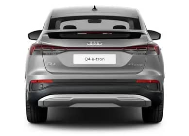 Heckansicht auf einen Audi Q4 Sportback