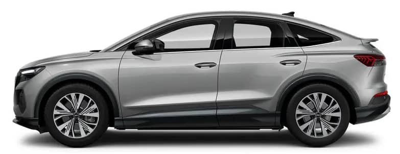 Seitenansicht eines Audi Q4 Sportback