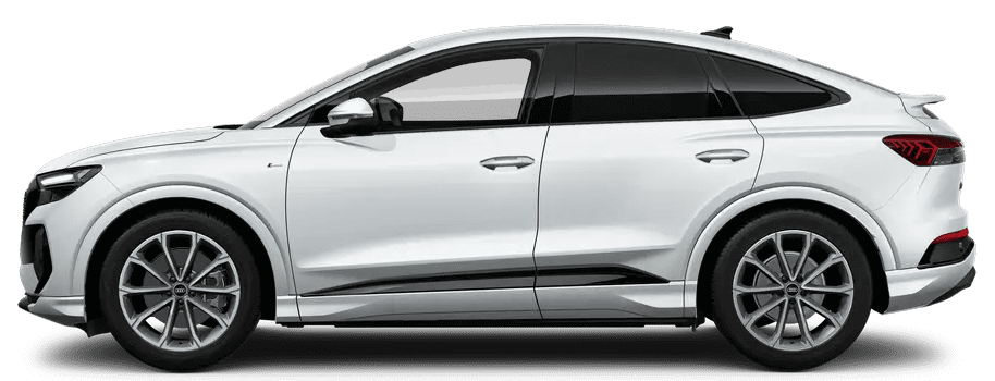 Seitenansicht eines Audi Q4 Sportback