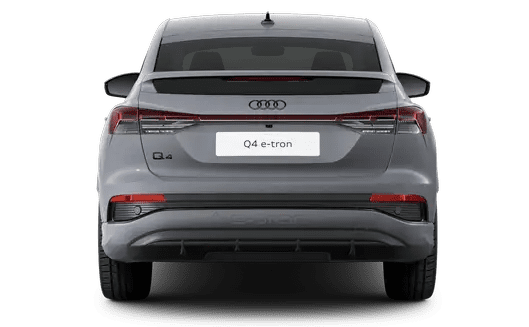 Heckansicht auf einen Audi Q4 Sportback