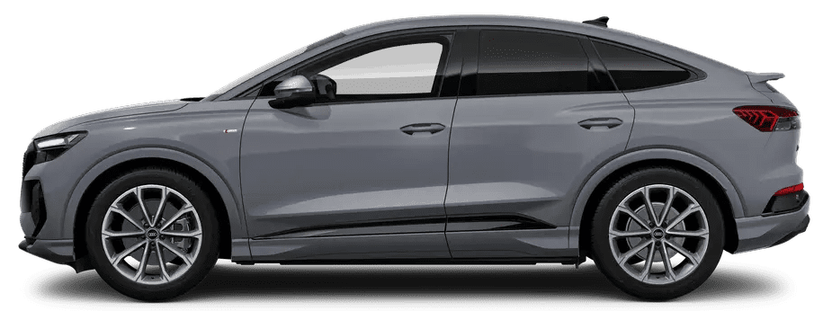 Seitenansicht eines Audi Q4 Sportback