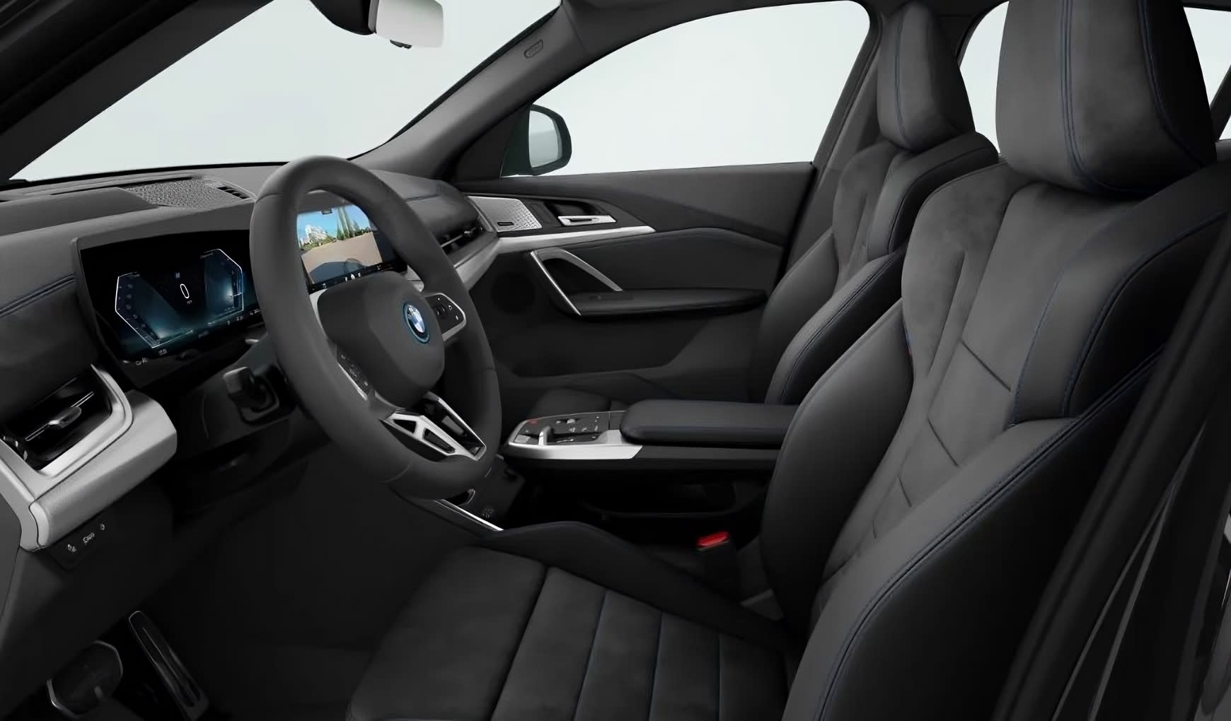 Ansicht der Frontsitze eines BMW ix2