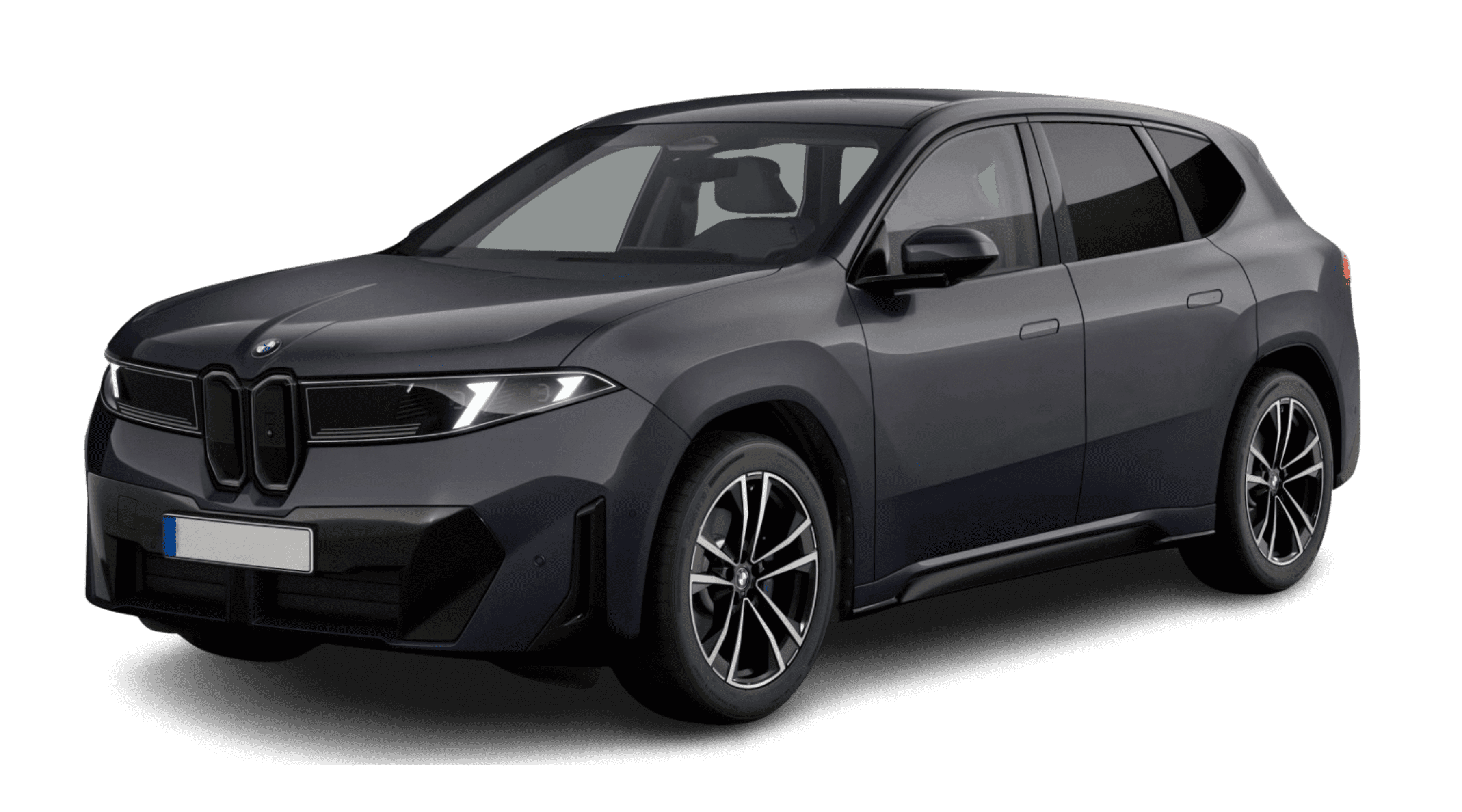 Schräge Frontansicht eines BMW iX3, freigestellt