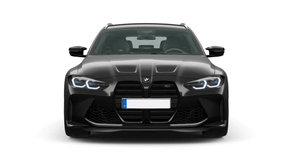 Frontansicht auf einen BMW 3er-Reihe, freigestellt