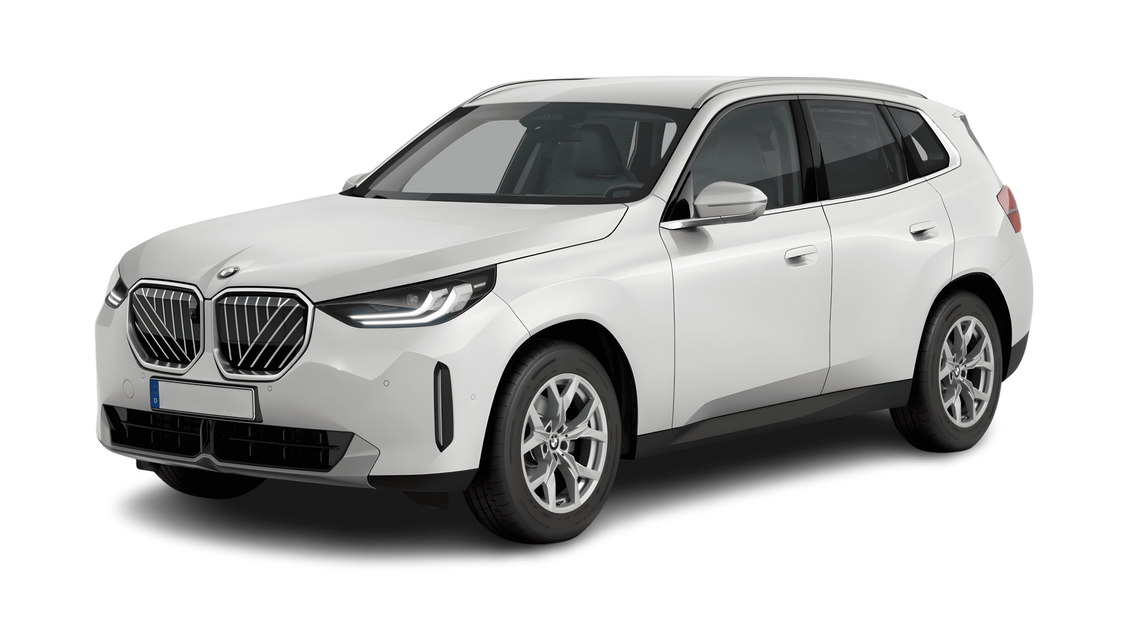 Schräge Frontansicht eines BMW X3, freigestellt