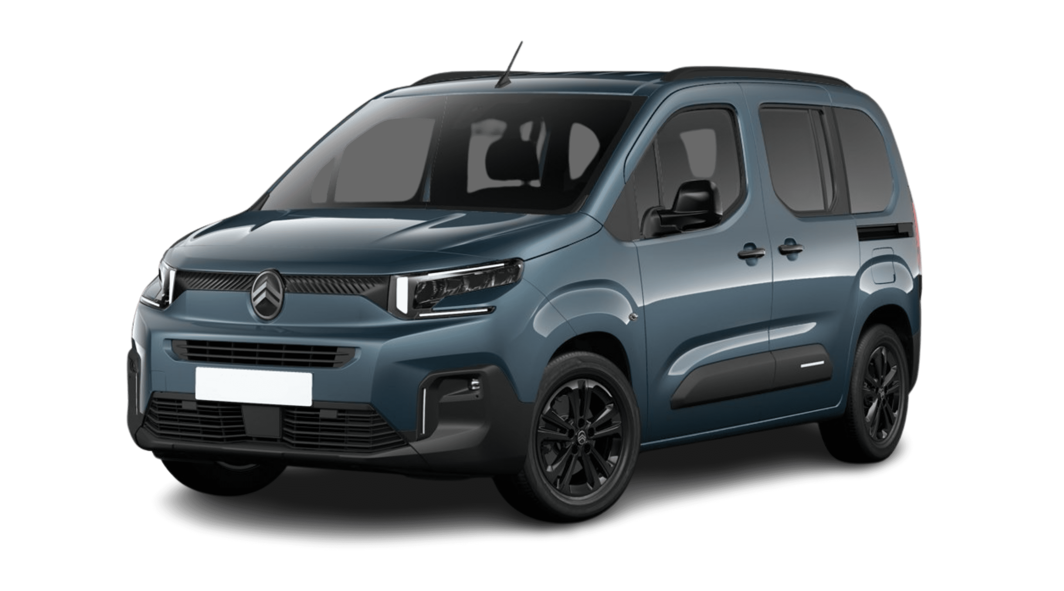 Schräge Frontansicht eines Citroën Berlingo, freigestellt