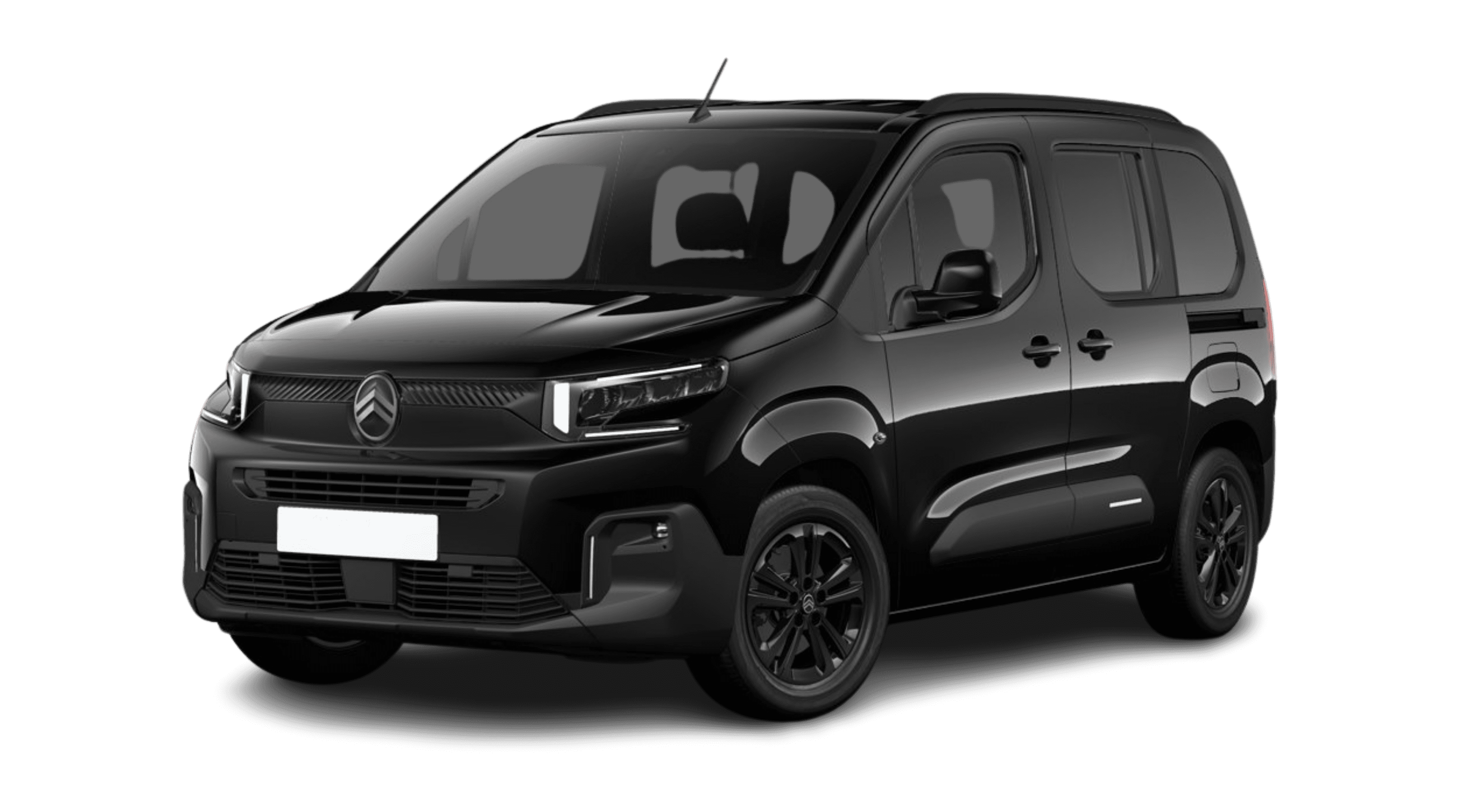 Schräge Frontansicht eines Citroën Berlingo, freigestellt