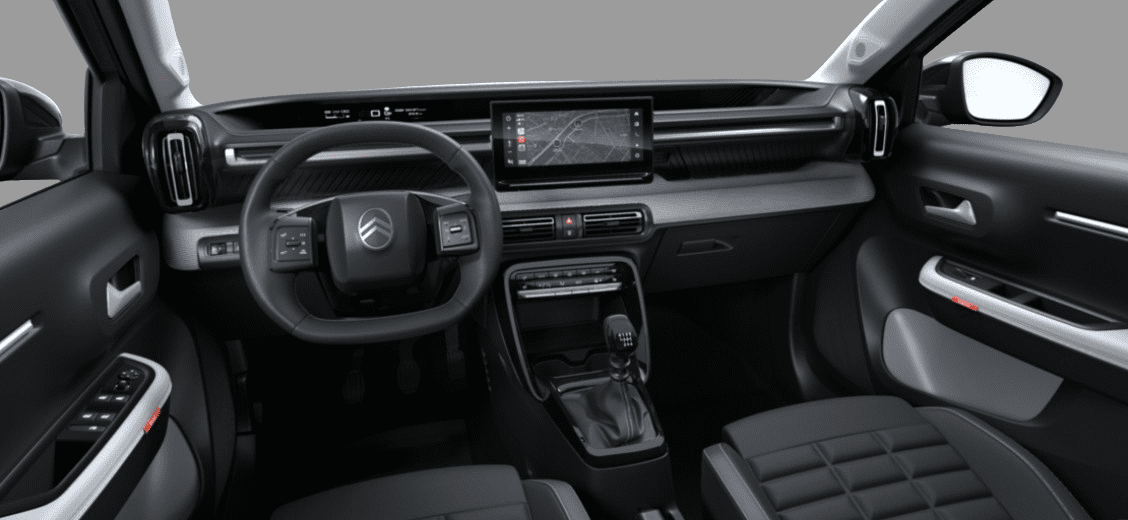 Ansicht des Armaturenbretts eines Citroën C3