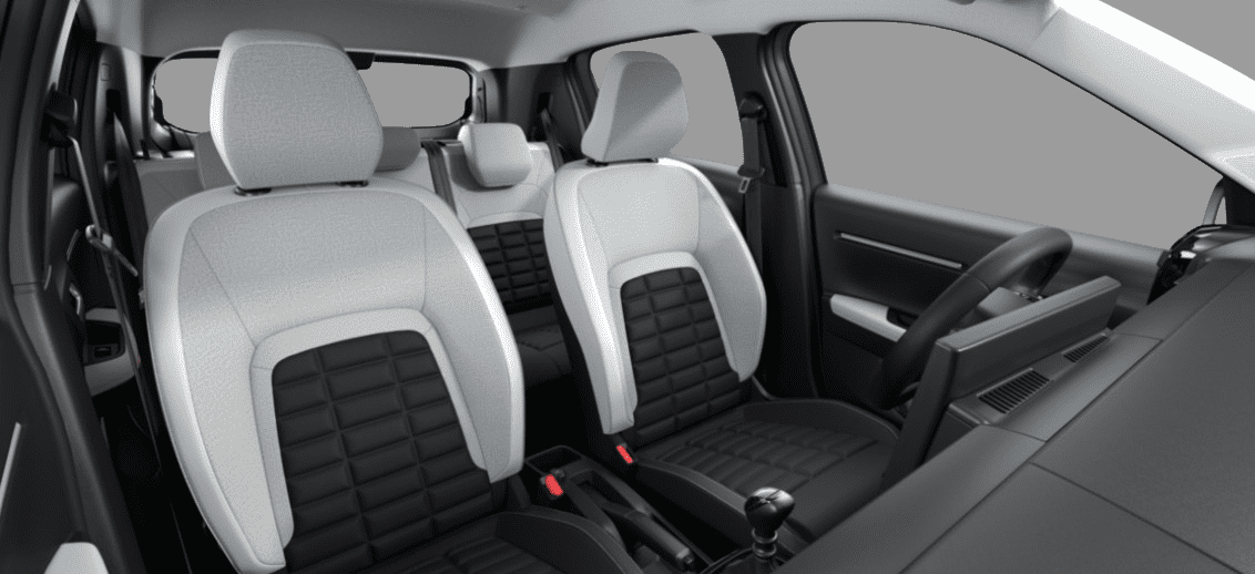 Ansicht der Frontsitze eines Citroën C3