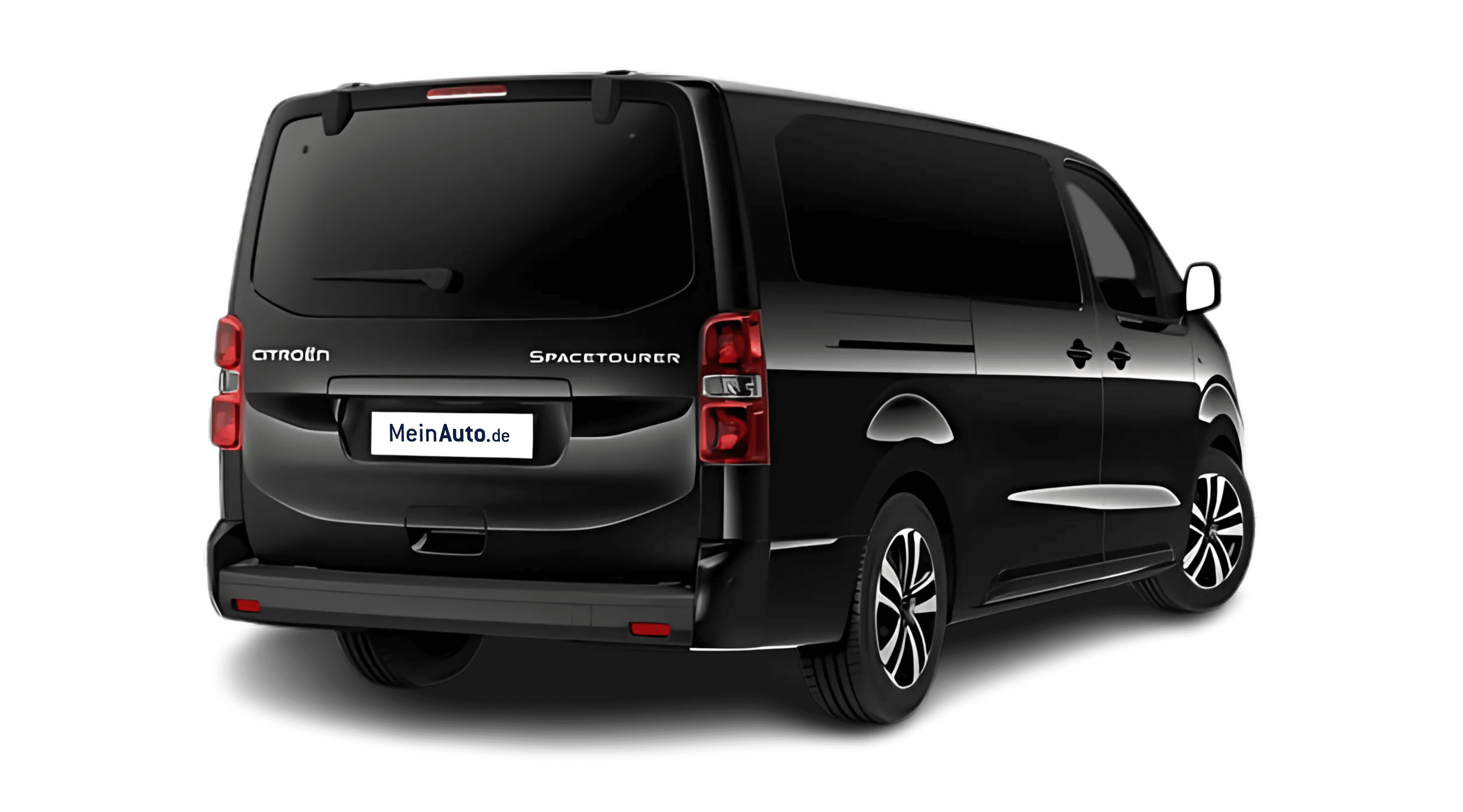 Schräge Heckansicht auf einen Citroën SpaceTourer, freigestellt